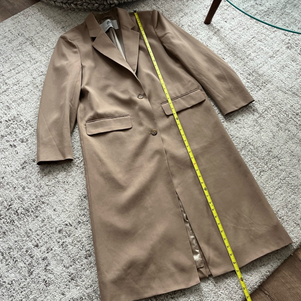 Aritzia Babaton O'hara Wool New Camel/Tan Formal Evening Business Trench Coat S - Picture 12 of 16